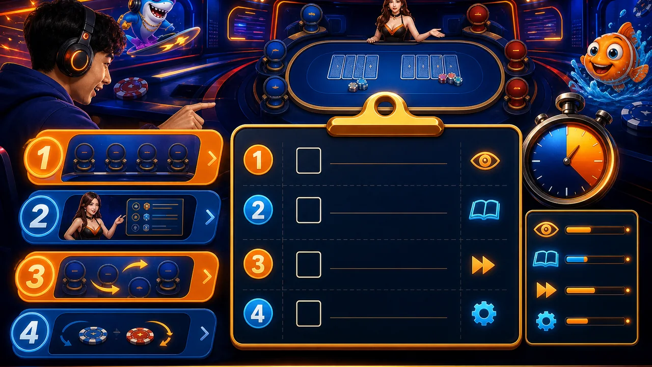 Chọn nhịp phòng dễ theo dõi: checklist qh88 cho phiên live game ngắn